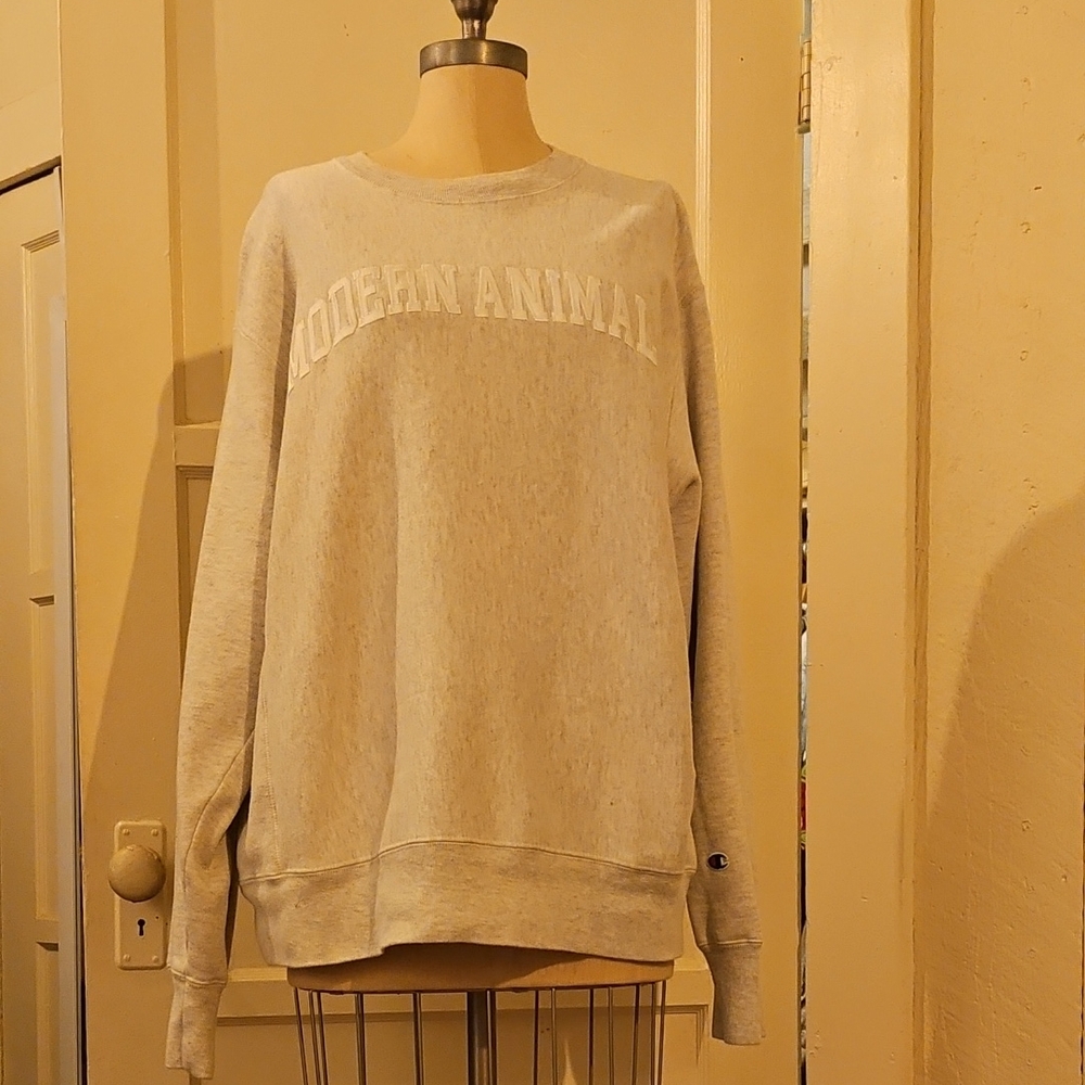 Champion Light Gray Men's Crewneck Sweater